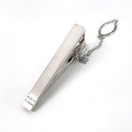 디포나인 심플 짧은 큐빅 넥타이핀 4.5cm #5