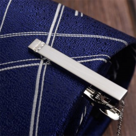 디포나인 심플 짧은 큐빅 넥타이핀 4.5cm #2