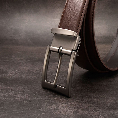 남자 정장 케쥬얼 소가죽벨트 심플사각 이니셜각인 #4