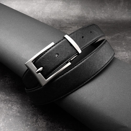 남자 정장 케쥬얼 소가죽벨트 심플사각 이니셜각인 #8