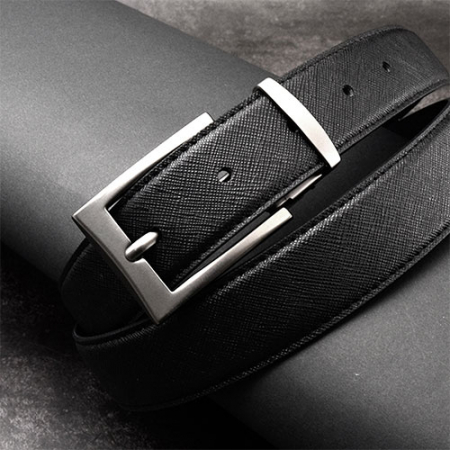 남자 정장 케쥬얼 소가죽벨트 심플사각 이니셜각인 #3