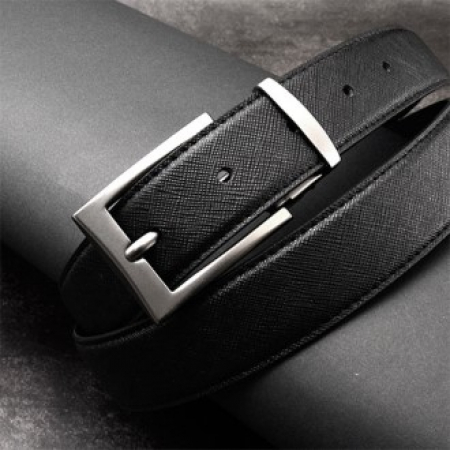 남자 정장 케쥬얼 소가죽벨트 심플사각 이니셜각인 #2