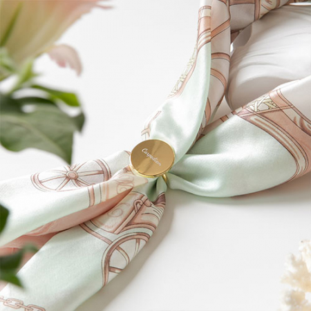 원형 고리 미니 스카프링 (이니셜각인) #7