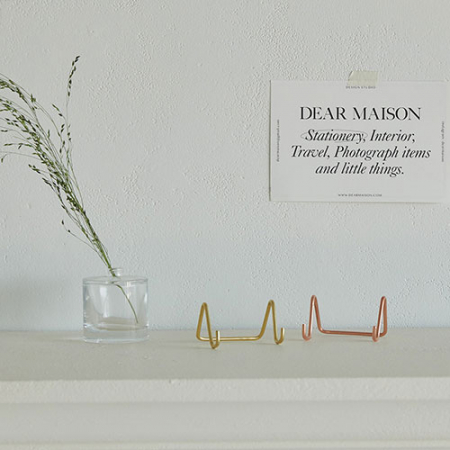 [선물패키지/각인무료] 황동 명함꽂이 디스플레이 카드스탠드 거치대 #7