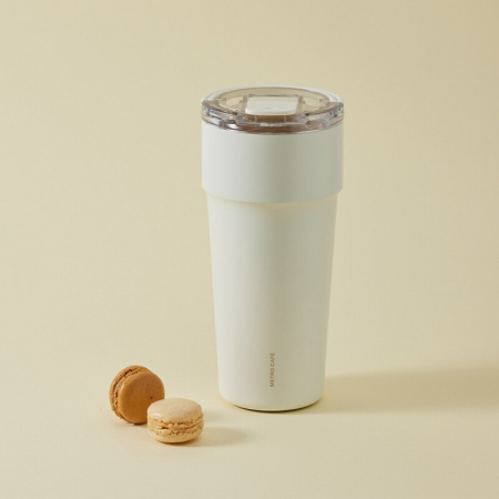 락앤락 에버 쇠맛걱정없는 메트로 카페 탑핸들 세라믹 텀블러 900ml (빨대포함) #7