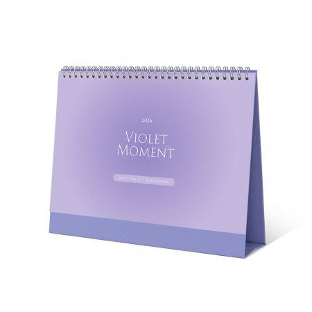 2026년 탁상달력 바이올렛 모먼트 255x200/ 기본 양면 박 인쇄 #3