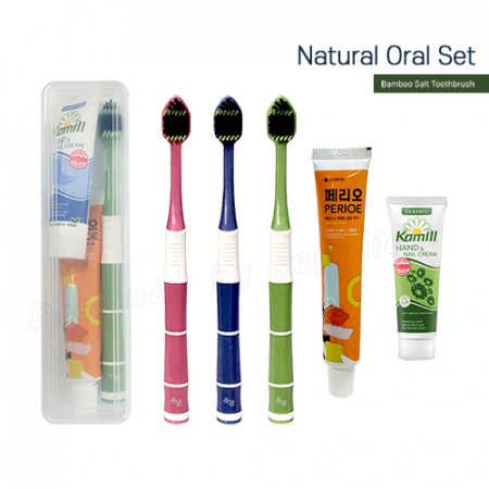 M케이스 죽염광폭LG칫솔 페리오 카밀핸드크림 칫솔치약세트 #5