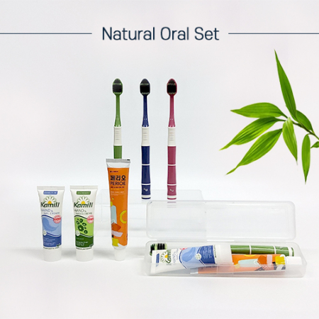 M케이스 죽염광폭LG칫솔 페리오 카밀핸드크림 칫솔치약세트 #6