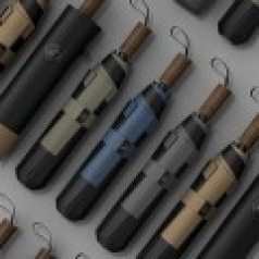 레저엘리펀트 확장형 우드그립 3단 수동 우산