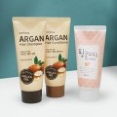 과일나라 아르간 샴푸 + 컨디셔너 + 핑크피치 핸드크림 + 종이케이스
