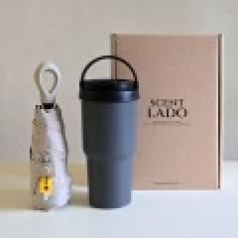 센트라도 멀티고리 5단 양우산 + 라운드 핸들 텀블러 세트