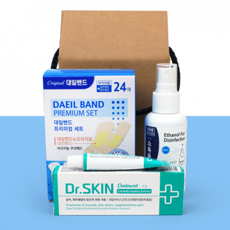 구급세트 대일밴드 프리미엄 24매 오리지널12매+방수 아쿠아12매+스프레이형 소독제+닥터스킨 연고 #3