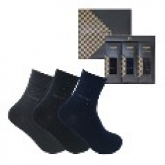 레노마 남성 도트 3족 양말 선물세트