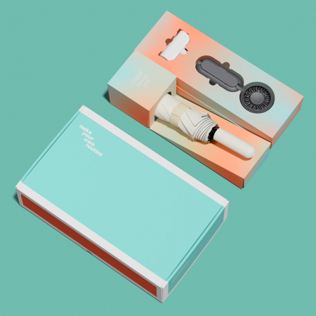 루티네 선물세트 솜사탕 3단 자동 양우산 + 우산애착 미니 선풍기 + 보조배터리 #4