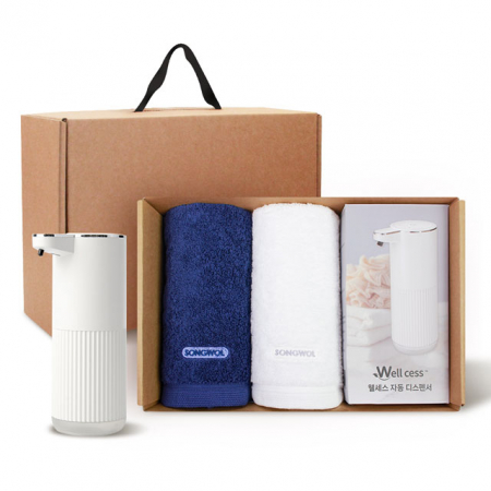 [송월타올] 디스펜서 기프트세트 05, 포인트 타올 200gx2P + 웰세스 디스펜서 360ml 1P #3