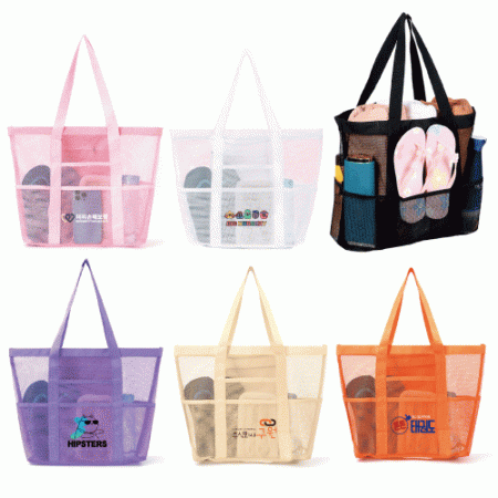 메쉬가방 대형 비치백 망사가방 비치가방 43X39X20 #3