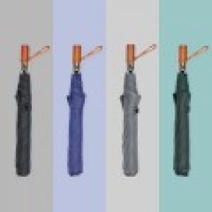 아쿠아시티 프리미엄 2단 솔리드 원목 자동우산