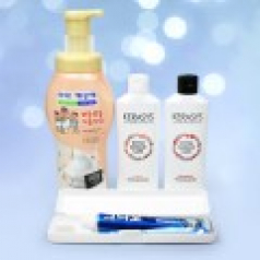 아이깨끗해 보들보들 거품샤워 바디워시 700g + 캐라시스 샴푸 + 린스+ 크리오 휴대용 양치세트