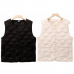 작은이미지: 따뜻한 경량조끼 패딩조끼 양모조끼 여성 베스트 #2