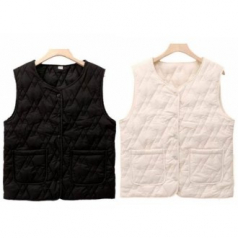 따뜻한 경량조끼 패딩조끼 양모조끼 여성 베스트