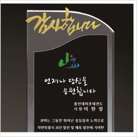 감사합니다 투톤 크리스탈 상패 416 #3