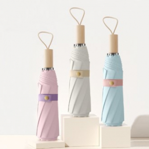 로페리아 0189995 파스텔 우드 3단 양우산 UPF 50+