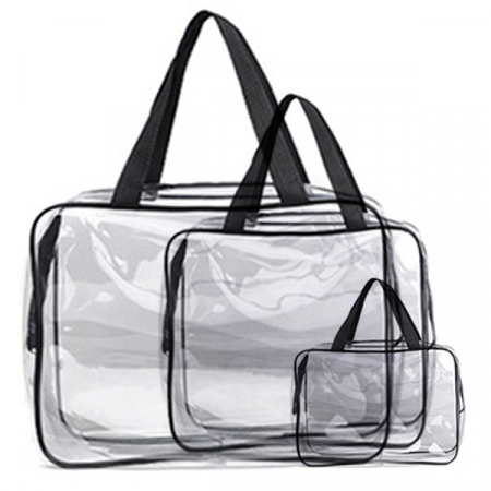 포이포이 탑 핸들 비치백, 물놀이 방수 투명 숄더백 다용도 물놀이 수영 가방 #4