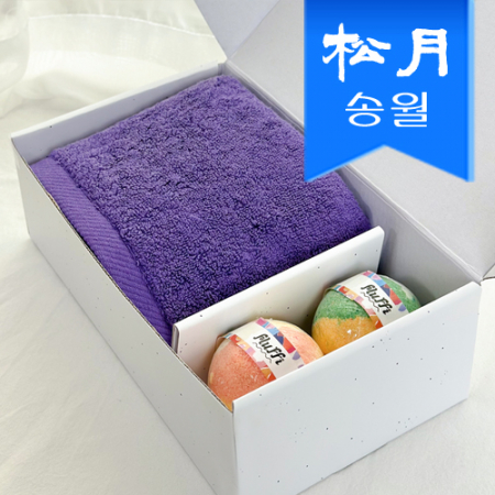 배스밤 수건 기프트세트 A (타올 170g 1+ 배스밤 2) 타올 배쓰밤 버블 바 입욕제 선물세트 #2