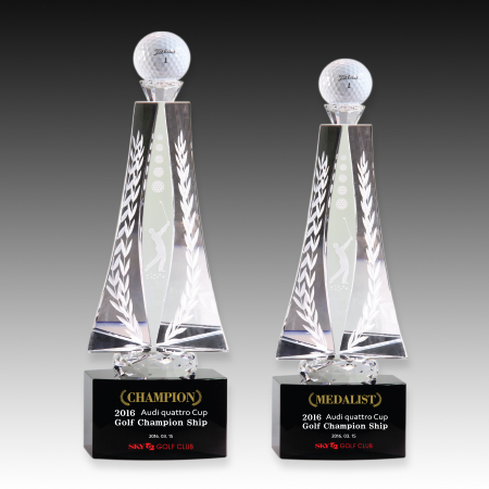 메탈 크리스탈 골프 트로피 S8A129-12 #2