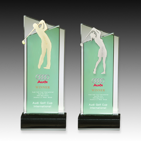 메탈 크리스탈 골프 트로피 S8A128-67 #2