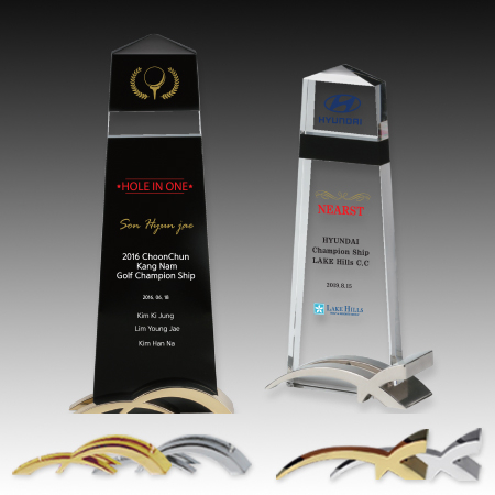 메탈 크리스탈 골프 트로피 S8A125 #2
