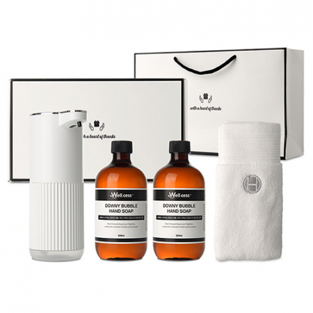 WG-103BT 버블 손세정제 자동 디스펜서 1개 + 버블 핸드워시 리필 2개 (500ml) + 핸드타올 1개 #2