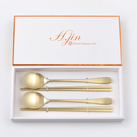 H.jin현진 멋쟁이 민무늬 티티타늄수저 #5