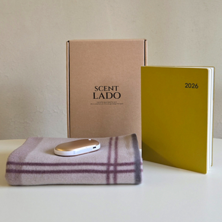 센트라도 패턴 담요+젯스 휴대용 손난로 보조배터리+에코스 다이어리 세트 #3