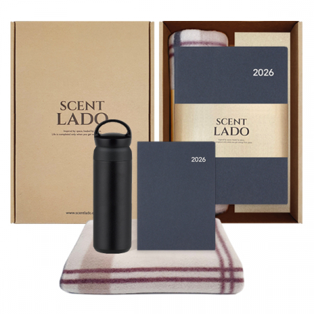 센트라도 패턴 담요+포인트 핸들 텀블러+에코스 다이어리 세트 #8