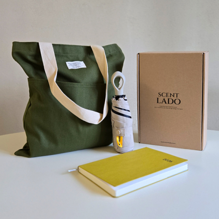 센트라도 에코백+멀티고리 5단 우양산+에코스 다이어리 세트 #5