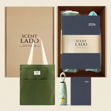 센트라도 에코백+멀티고리 5단 우양산+에코스 다이어리 세트 #7