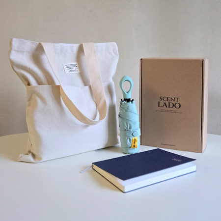 센트라도 에코백+멀티고리 5단 우양산+에코스 다이어리 세트 #4