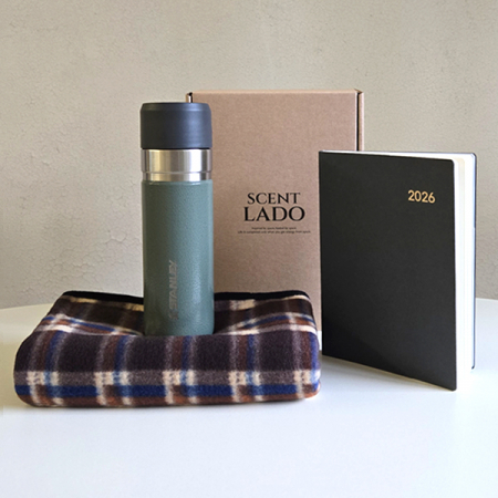 센트라도 네이처 담요+스탠리 고진공 슬림보틀 텀블러+에코스 다이어리 세트 #4