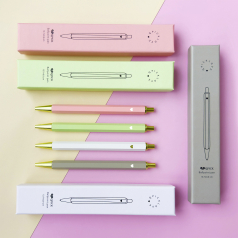 큐픽 마카롱 볼펜 고급 필기구 선물 각인서비스