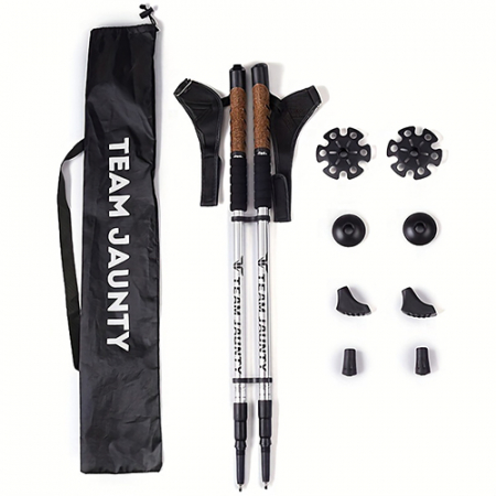 TH100 알루미늄 트레킹 폴, 나무 손잡이 #3