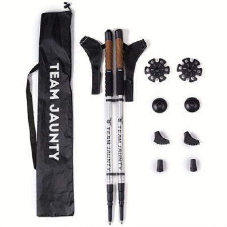 TH100 알루미늄 트레킹 폴, 나무 손잡이 #2