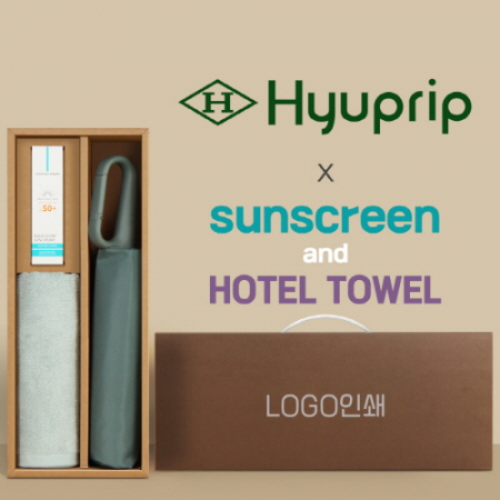 협립3단 60 슈퍼 카라비너 완전자동우산 +선크림+뱀부170타월-세트 #3