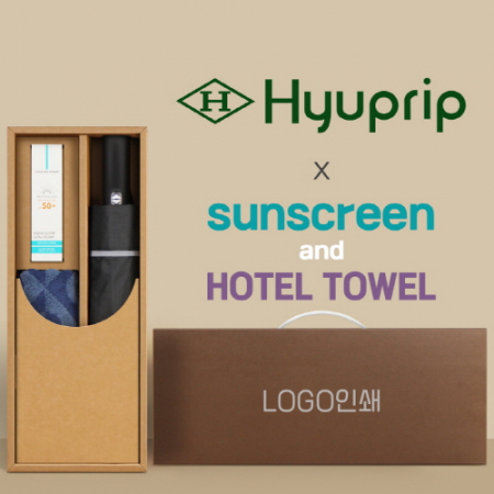 협립3단 60 슈퍼 거꾸로 완전자동우산 +선크림+스포츠타월-세트 #3