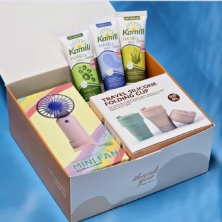 실리콘 텀블러+ 카밀핸드크림 로션+  냉각 선풍기 선물세트 #2