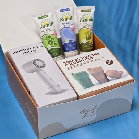 실리콘 텀블러+ 카밀핸드크림 로션+ 쿨링 냉각 선풍기 선물세트 #3