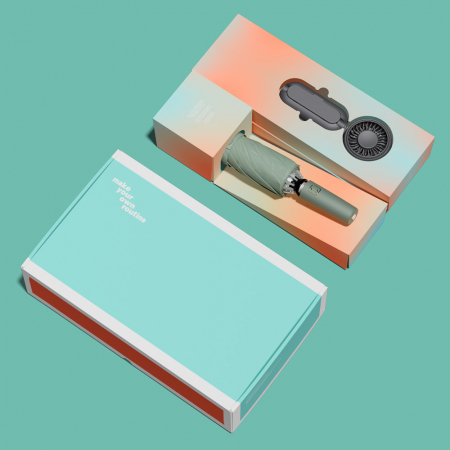 루티네 선물세트 거꾸로2세대 자동 암막 양우산 + 우산애착 미니 선풍기 #4