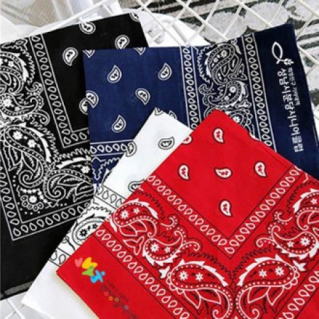 데일리 홍보손수건 반다나 페이즐리 손수건  54x54 스카프 #2