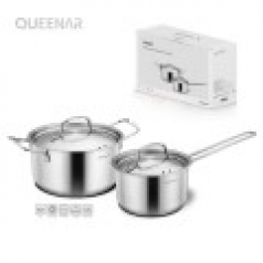 퀸나 듀오 2종 냄비 스테인레스 세트