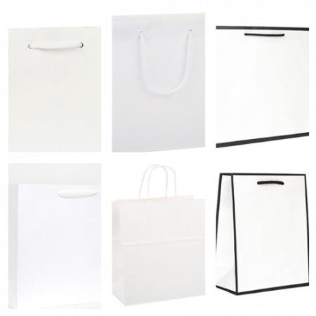 고급 흰색 쇼핑백 #3